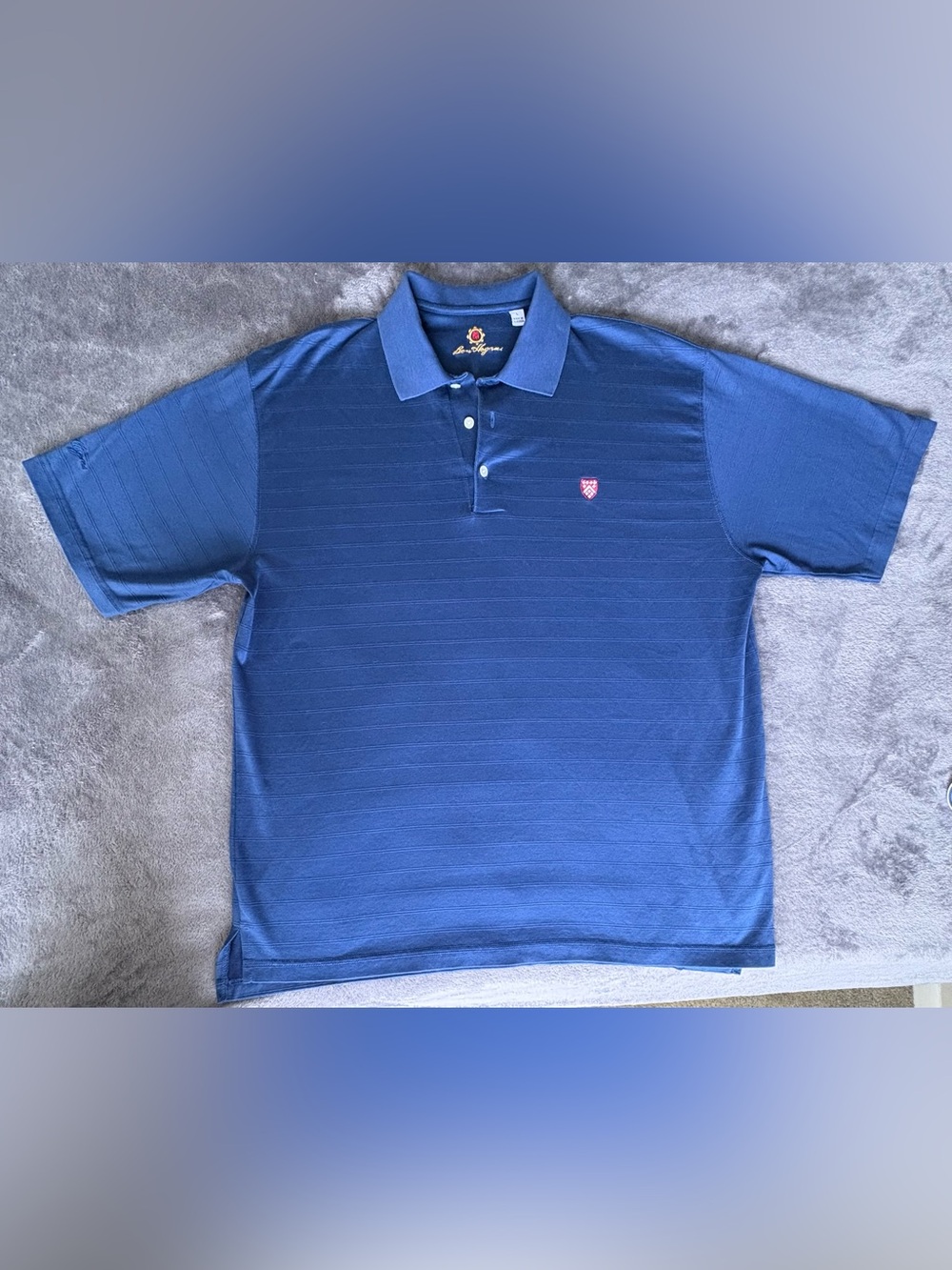 Ben Hogan Blue Striped Golf Polo Shirt Men’s L Short Sleeve Performance